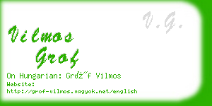 vilmos grof business card